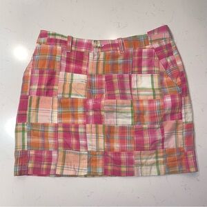 Cape Madras Maine Plaid Patchwork Skirt Size 4 Cotton Preppy Golf Tennis Summer
